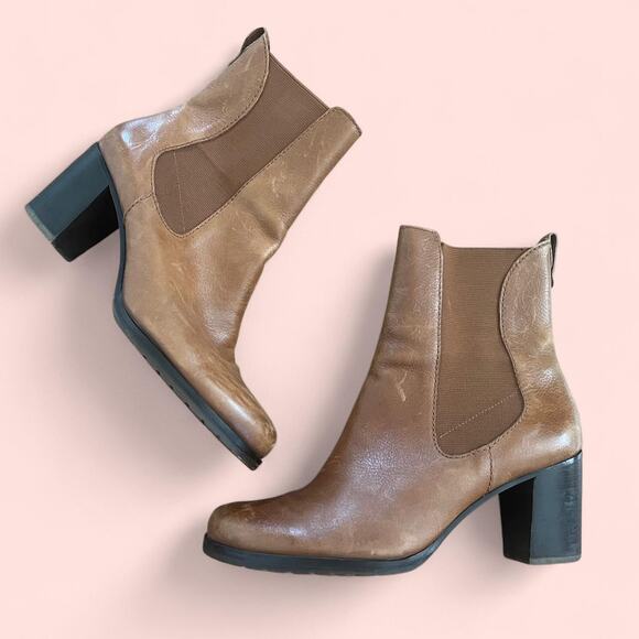 Cole haan tan leather ankle boots - Picture 1 of 3